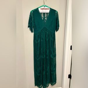 PinkBlush Hunter Green Maternity Dress